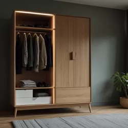 bedroom-with-smart-wardrobe-that-suggests-outfits